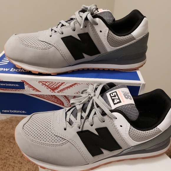 new balance white with gum sole